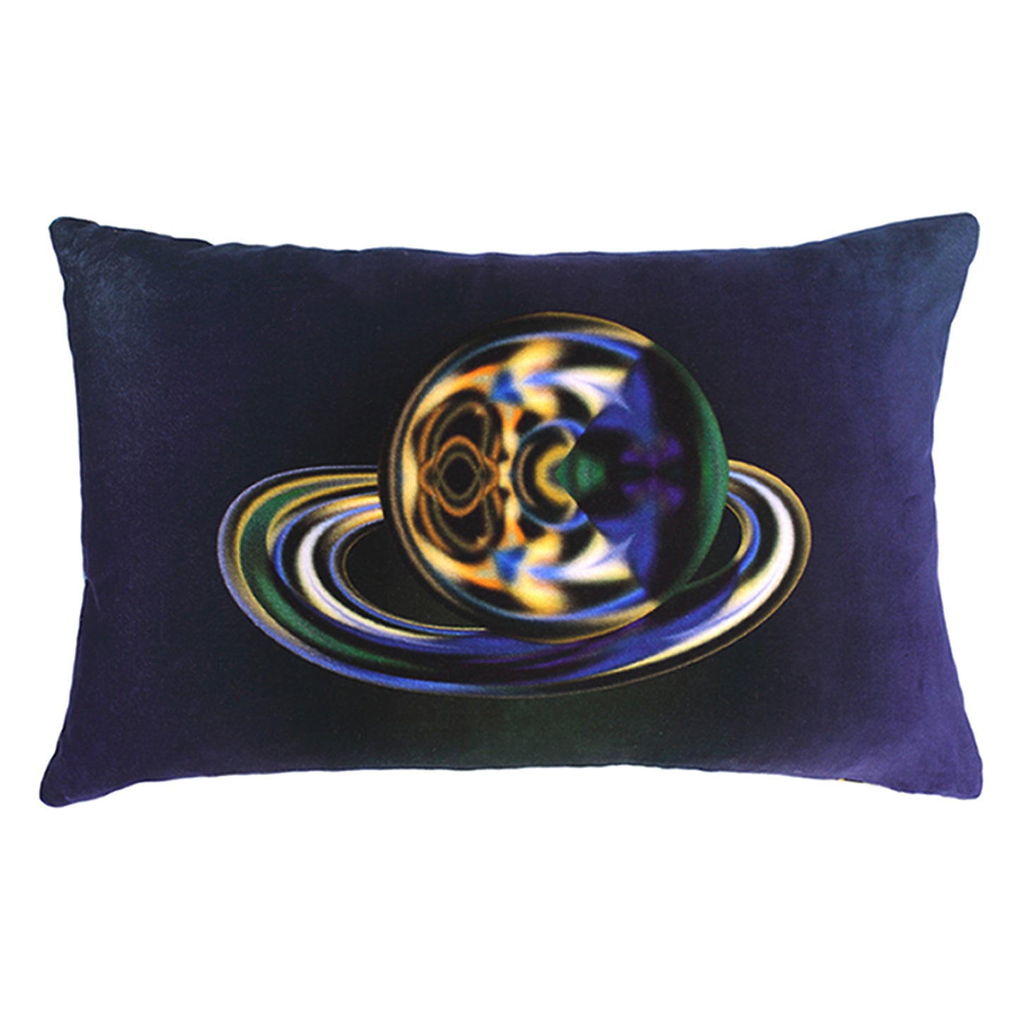 Indian Peafowl Velvet Cushion Cover