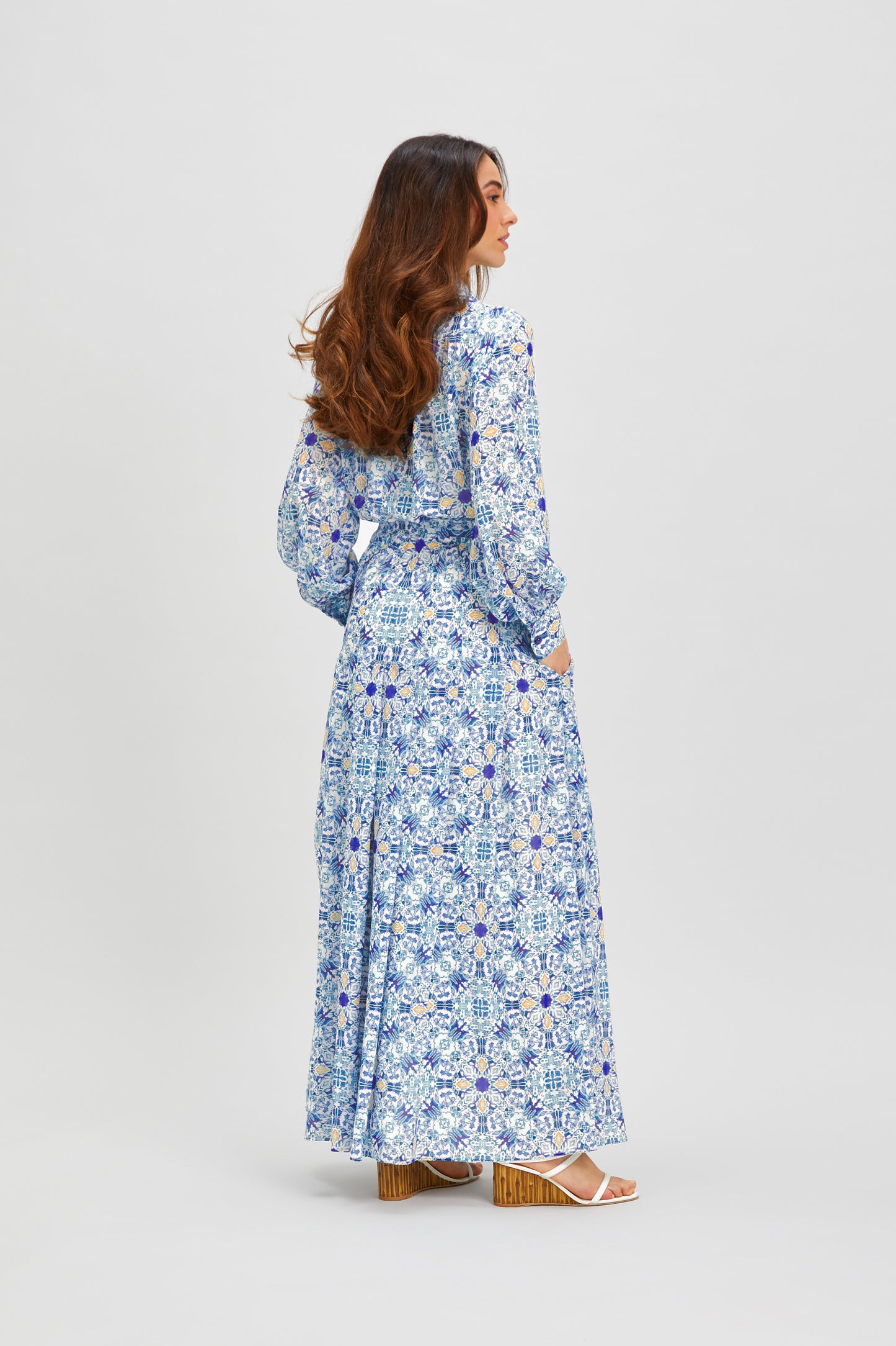 ALANIS SILK MAXI SHIRTDRESS
