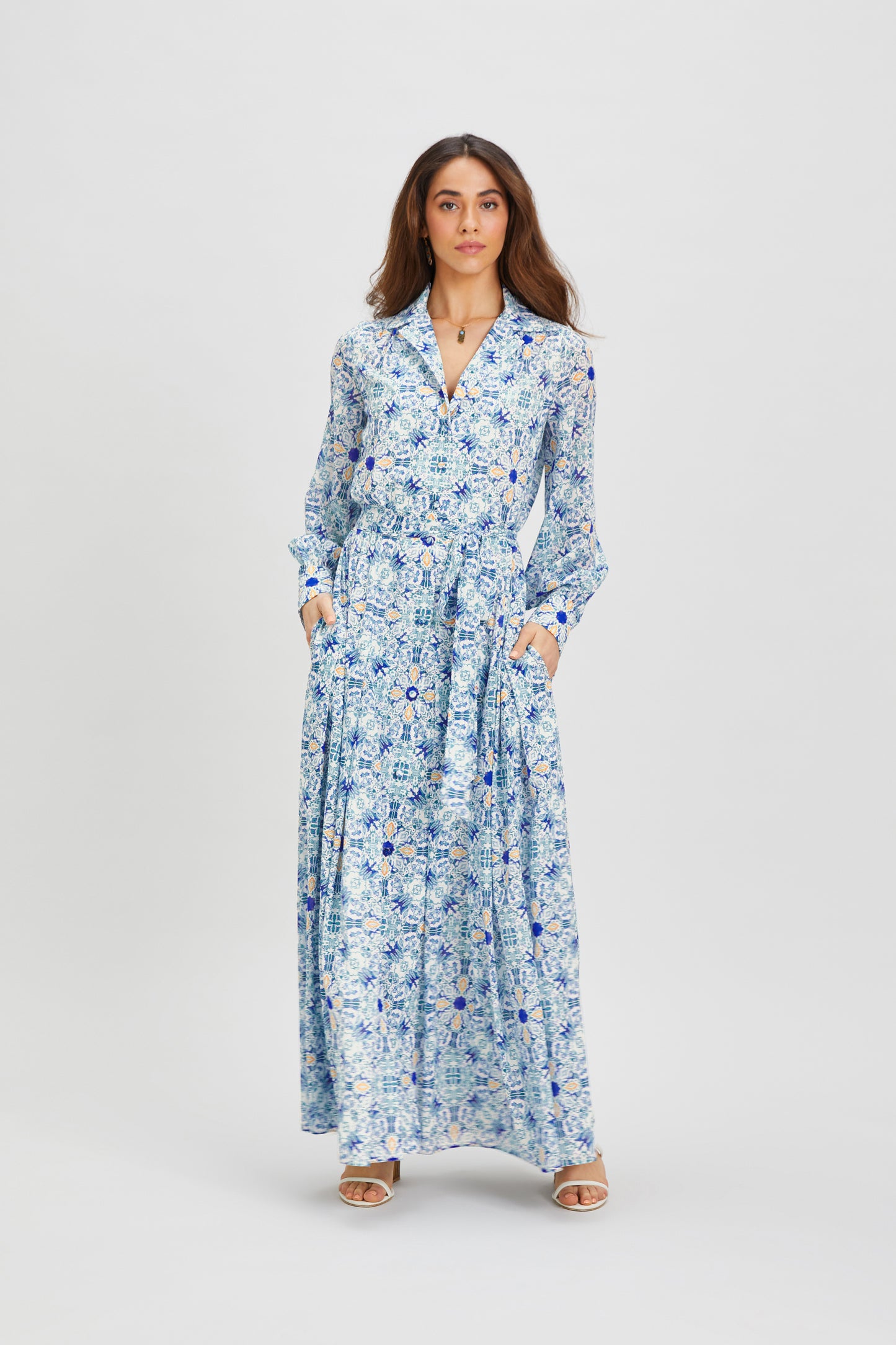 ALANIS SILK MAXI SHIRTDRESS