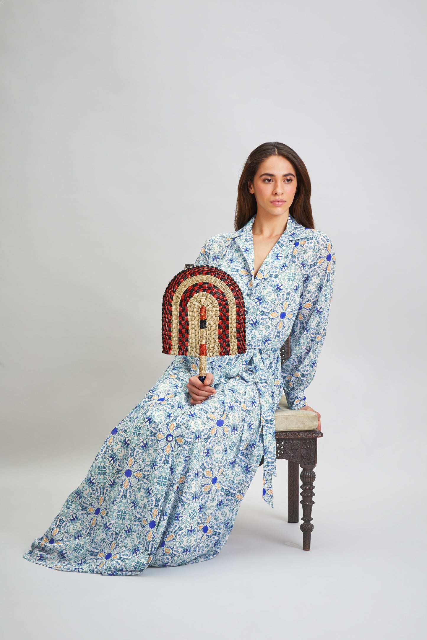 ALANIS SILK MAXI SHIRTDRESS