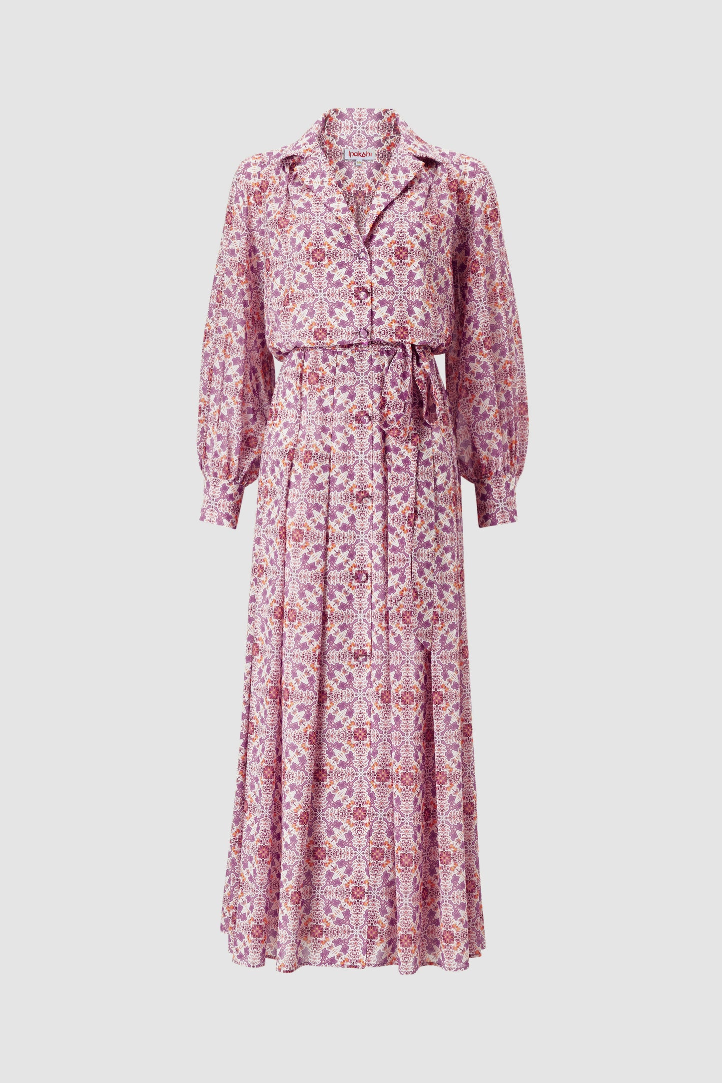 NAZRA SILK MAXI SHIRTDRESS