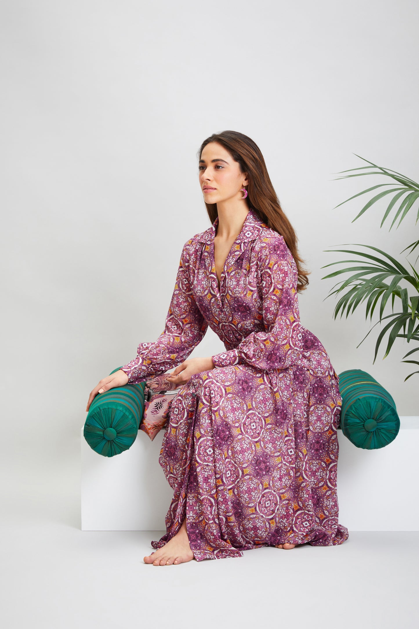 PERMATA SILK MAXI SHIRTDRESS