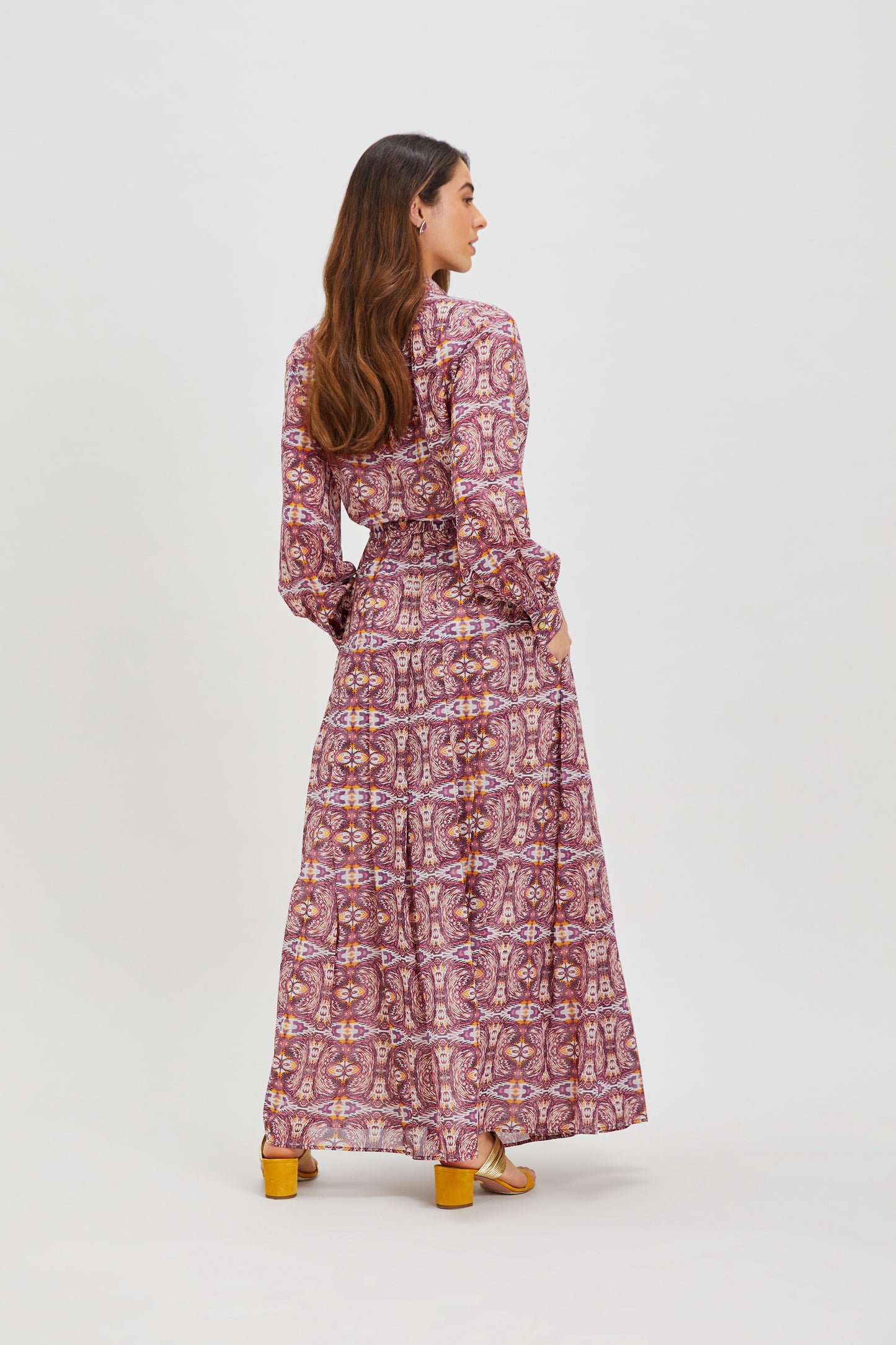SURINTAN SILK MAXI SHIRTDRESS